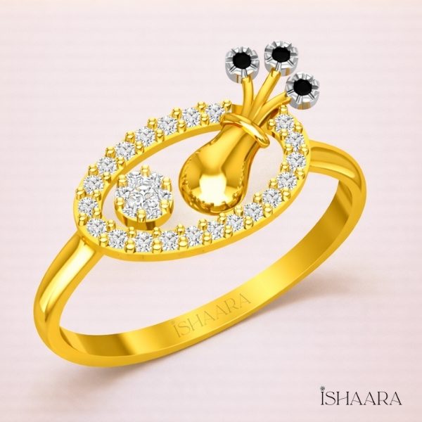  Mystic Eye Diamond Gold Ring