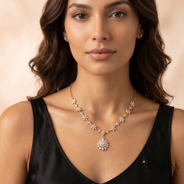 Golden Blossom Diamond Necklace