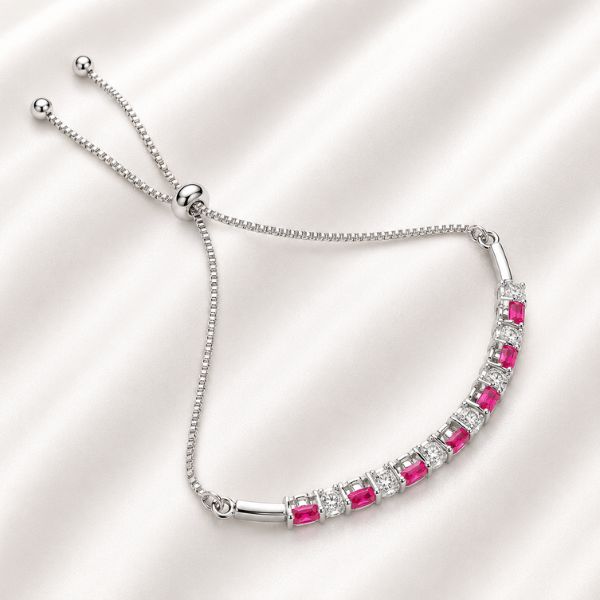 Rosé Radiance Silver Bracelet
