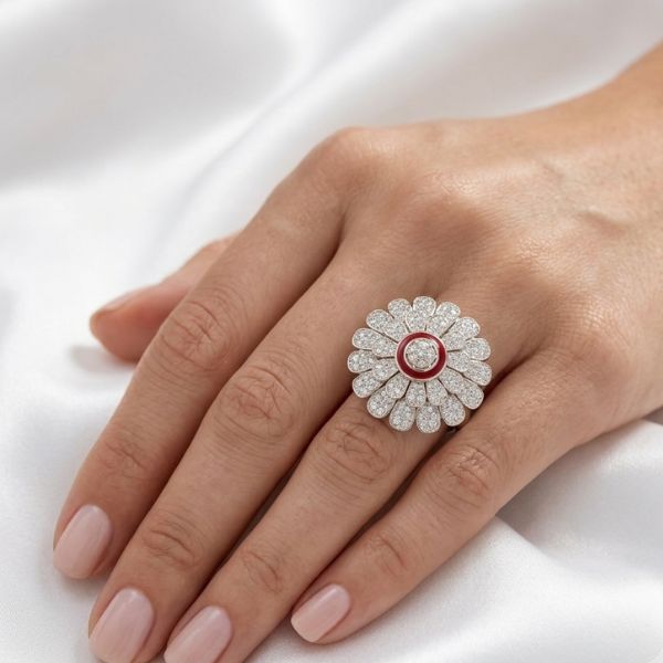 Scarlet Bloom Heritage Ring