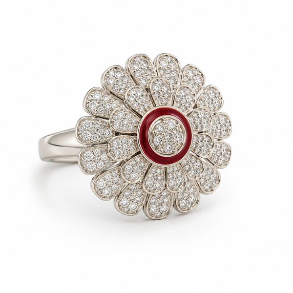 Scarlet Bloom Heritage Ring