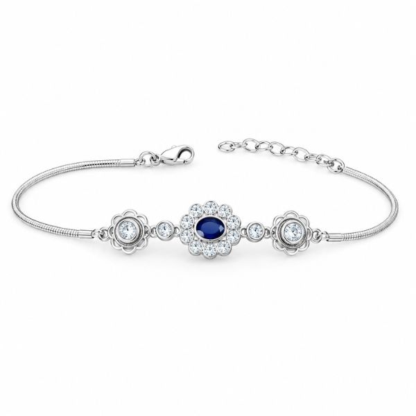 Midnight Bloom Gemstone Bracelet