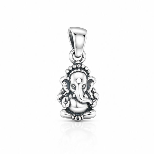 Tranquil Ganesha Charm in Silver