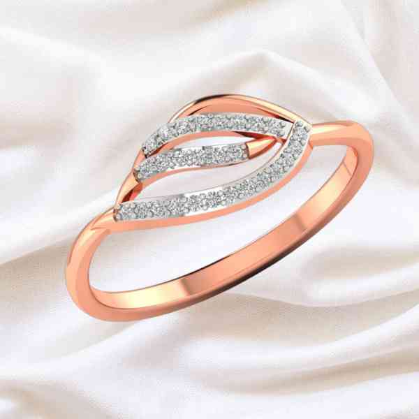 Twilight Leaf Diamond Ring