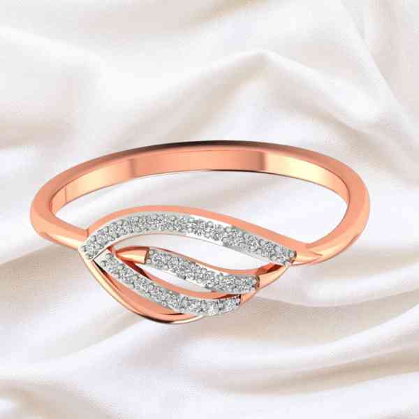 Twilight Leaf Diamond Ring